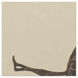 Chocolate Brown Gemustert Flamingo Stoff