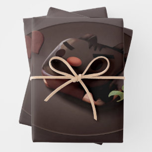 Chocolate Brownie Illustration Geschenkpapier Set