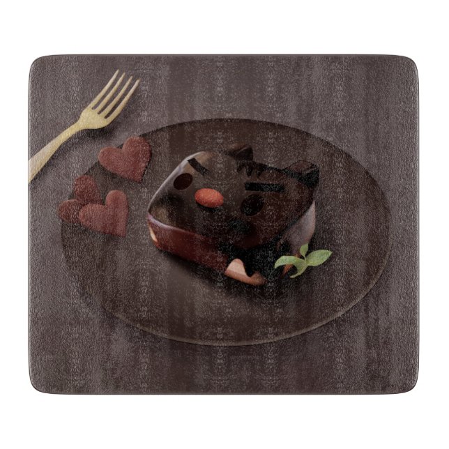 Chocolate Brownie Illustration Schneidebrett (Vorderseite)