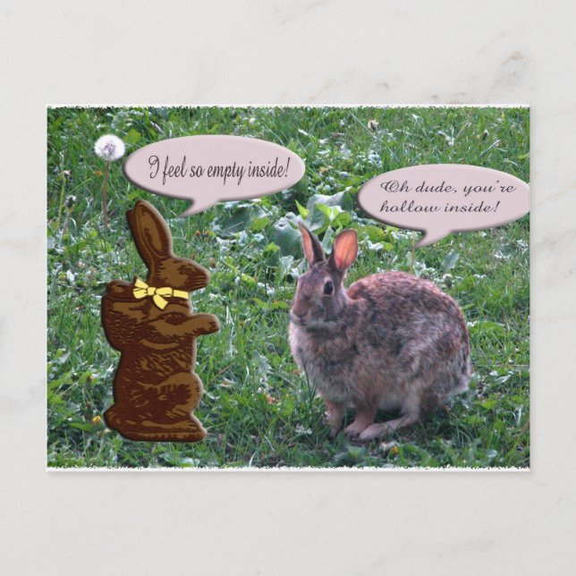 Chocolate Bunny Postkarte (Vorderseite)