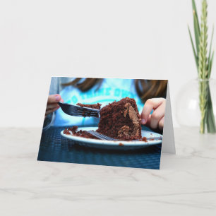 CHOCOLATE CAKE BIRTHDAY CARD FÜR MÄDCHEN KARTE