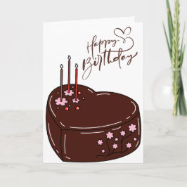 Chocolate Cake wünscht Geburtstagskarte Karte