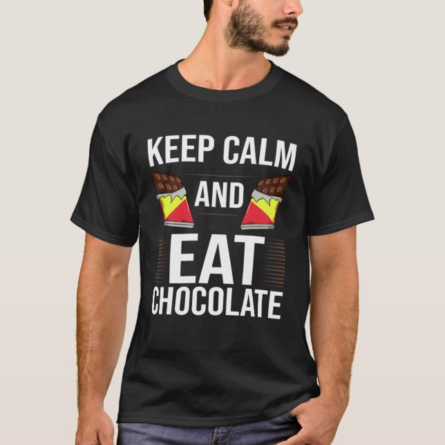 Chocolate Candy Bar Choco Dark Keto T-Shirt (Vorderseite)
