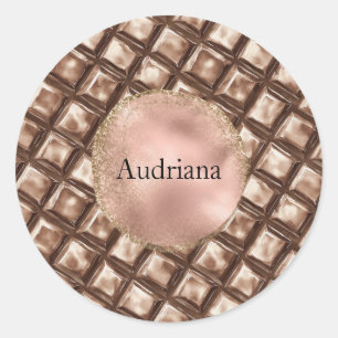 Chocolate Candy Bar Runder Aufkleber