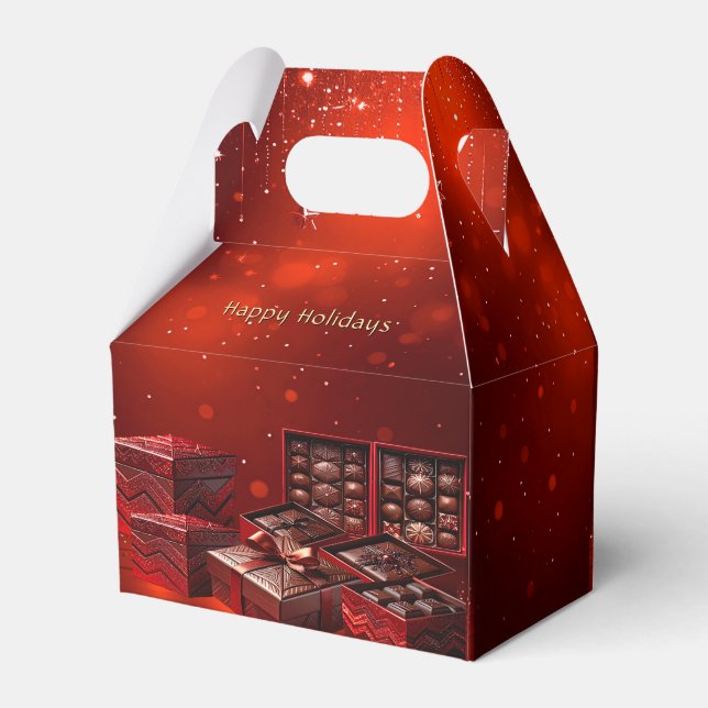 Chocolate Candy Christmas Holiday Gift Box Geschenkschachtel (Rückseite)