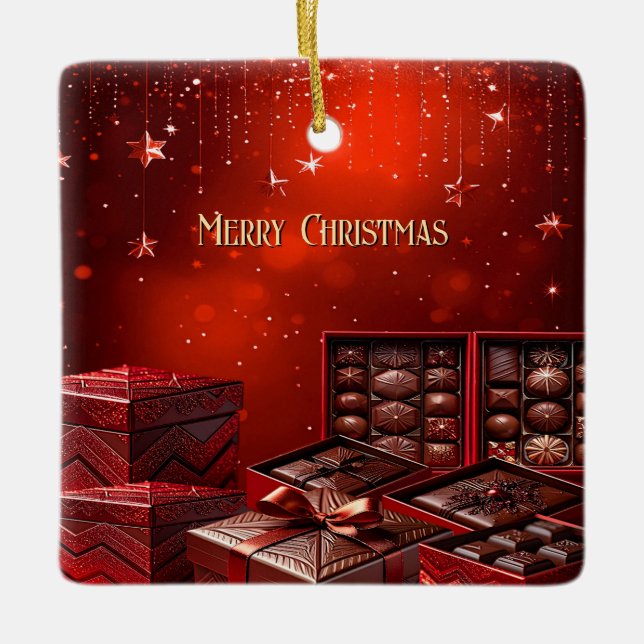Chocolate Candy Christmas Holiday Ornament (Vorderseite)