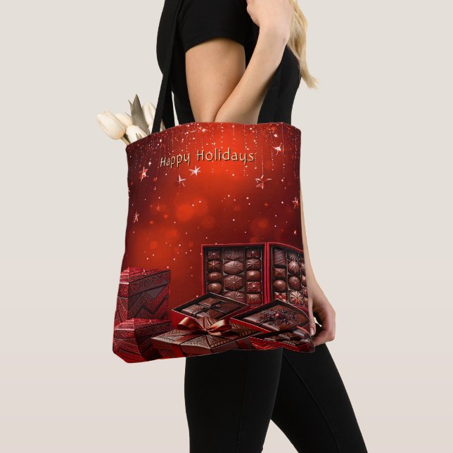 Chocolate Candy Holiday Tote Bag (De près)