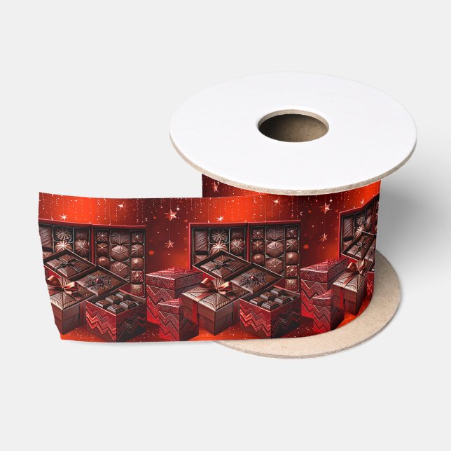 Chocolate Candy Satin Ribbon Satinband (Spule)