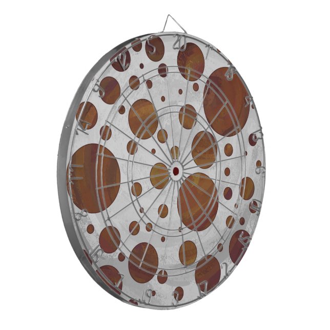 Chocolate Carmel Swirl Polka Dot Dartscheibe (Vorderseite Links)