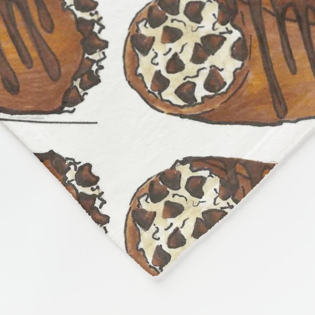 Chocolate Chip Cannoli Italienisches Nachtisch Kon Fleecedecke (Ecke)