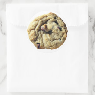 Chocolate Chip Cookie Foto Runder Aufkleber
