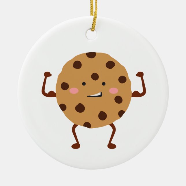 Chocolate Chip Cookie Keramik Ornament (Vorne)