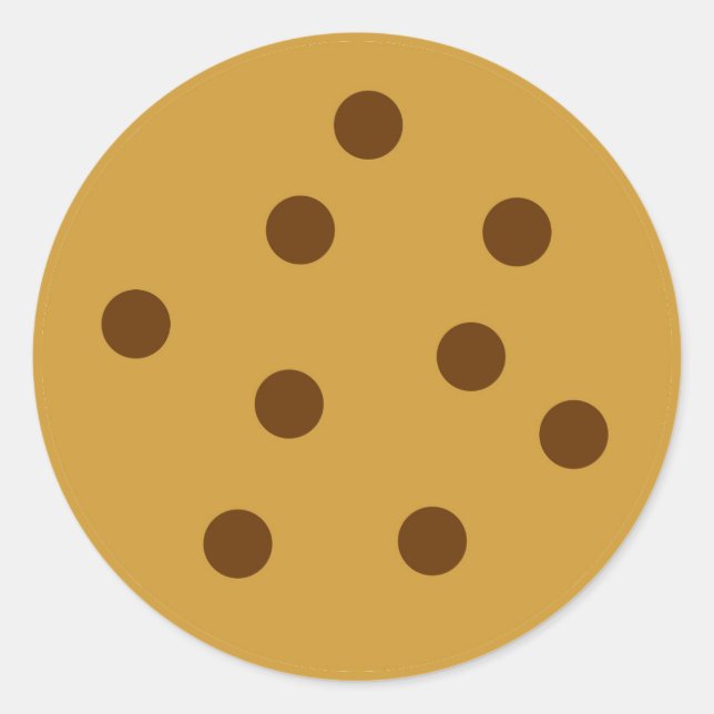 Chocolate Chip Cookie Runder Aufkleber (Vorderseite)