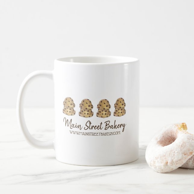 Chocolate Chip Cookie Teig Backwaren Konditorei Ko Kaffeetasse (Mit Donut)