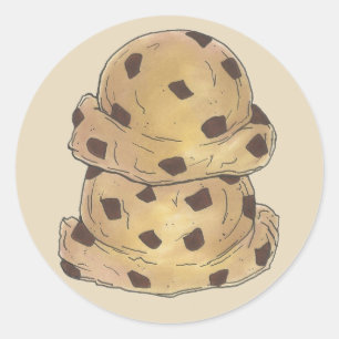 Chocolate Chip Cookie Teig Backwaren Konditorei Ko Runder Aufkleber