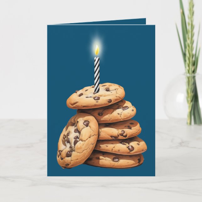 Chocolate Chip Cookies Geburtstag Karte (Vorderseite)
