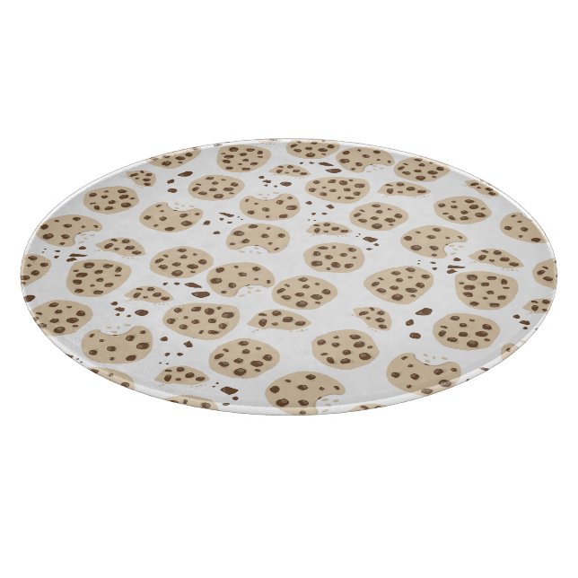 Chocolate Chip Cookies Pattern Schneidebrett (Ecke)