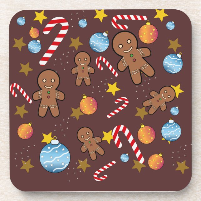 CHOCOLATE CHRISMAST PATTERN STIL MAUSPAD GIFT B GETRÄNKEUNTERSETZER (Vorderseite)