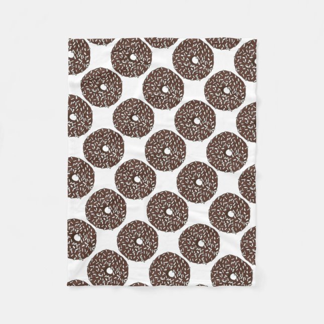 Chocolate Coconut Donut Doughnut Feinschmecker Bla Fleecedecke (Vorderseite)