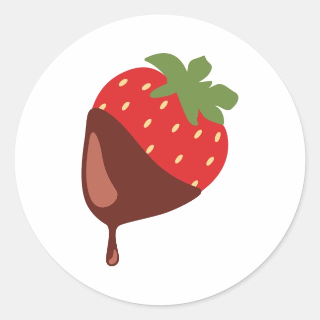 Chocolate Covered Strawberry Runder Aufkleber (Vorderseite)
