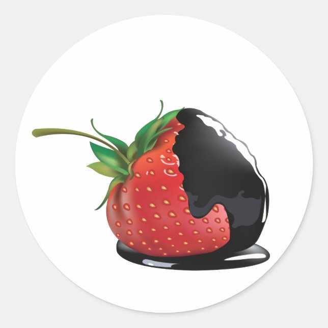 Chocolate Covered Strawberry Runder Aufkleber (Vorderseite)