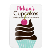 Chocolate Cupcake Visitenkartenmagnet