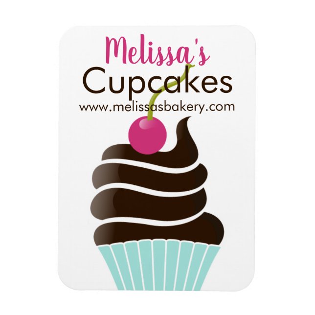 Chocolate Cupcake Visitenkartenmagnet Magnet (Vertikal)