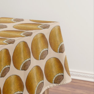 Chocolate Custard Cream Filled Donut Doughnut Tischdecke
