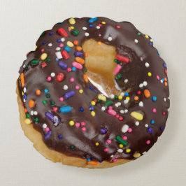 Chocolate Donut Novelty Rundes Kissen