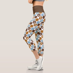 Chocolate Donuts Capri Leggings