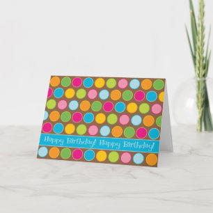 Chocolate Dots Birthday Card Karte