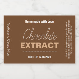 Chocolate Extract Modern Label Sticker