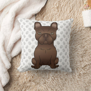Chocolate Französische Bulldogge / Französische Bu Kissen