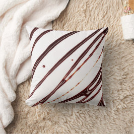Chocolate Fudge Brown Throw Pillow  Kissen