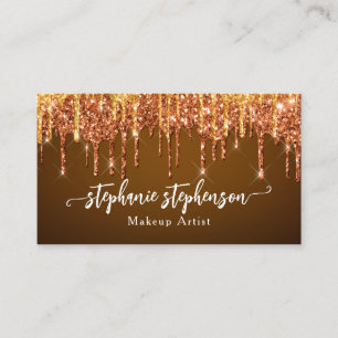 Chocolate Glam Glitter Drip Fashion Stylist Modern Visitenkarte