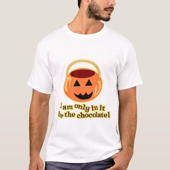 Chocolate Halloween Niedlicher Cartoon Slogan T-Shirt (Vorderseite)