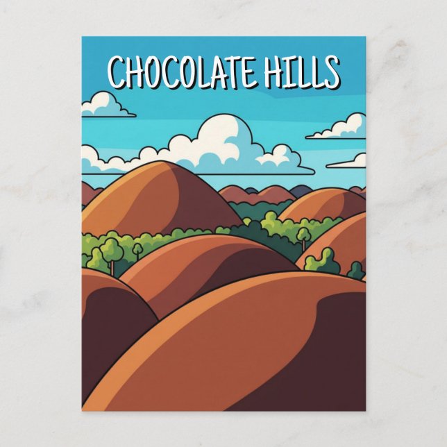 Chocolate Hills Bohol Philippines Travel Postkarte (Vorderseite)
