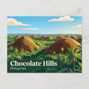 Chocolate Hills Philippinen Postkarte