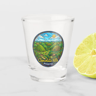 Chocolate Hills Philippinen Schnapsglas