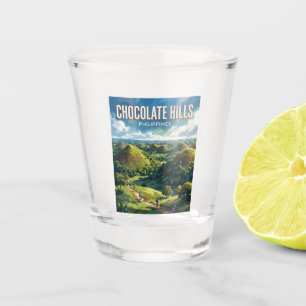 Chocolate Hills Philippinen Schnapsglas