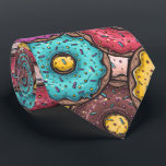 Chocolate Iced Sprinkles Doughnuts Neck Tie Krawatte<br><div class="desc">Men's tie features a fun pattern of iced chocolate doughnuts with sprinkles. MORE designs in store. Cool for the office, a night on the town, a wedding, for the groom or groomsmen or give as a gift to your husband, dad, brother or best friend. Make a statement!</div>