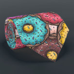 Chocolate Iced Sprinkles Doughnuts Neck Tie Krawatte<br><div class="desc">Men's tie features a fun pattern of iced chocolate doughnuts with sprinkles. MORE designs in store. Cool for the office,  a night on the town,  a wedding,  for the groom or groomsmen or give as a gift to your husband,  dad,  brother or best friend. Make a statement!</div>