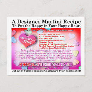 Chocolate Kiss Valentine Martini Rezept Postkarte