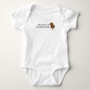 Chocolate-Lab Baby Strampler