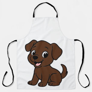 Chocolate-Lab-Cartoon Schürze