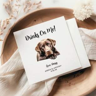 Chocolate Lab Hund Hochzeit  Serviette