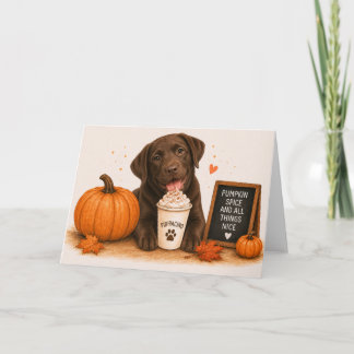 Chocolate Lab Kürbisgewürz Karte