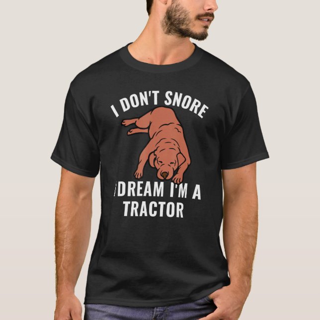 Chocolate Lab Labrador for Mom Dad Kids Funny Snor T-Shirt (Vorderseite)