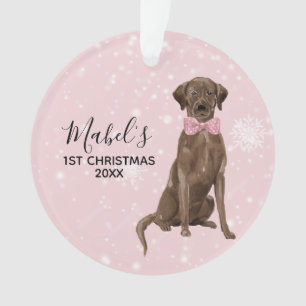 Chocolate Lab Labrador Retriever Feiertag Weihnach Ornament