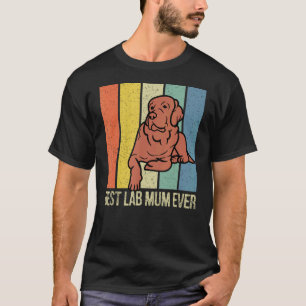 Chocolate Lab Mum Labrador Retriever Retro Passend T-Shirt